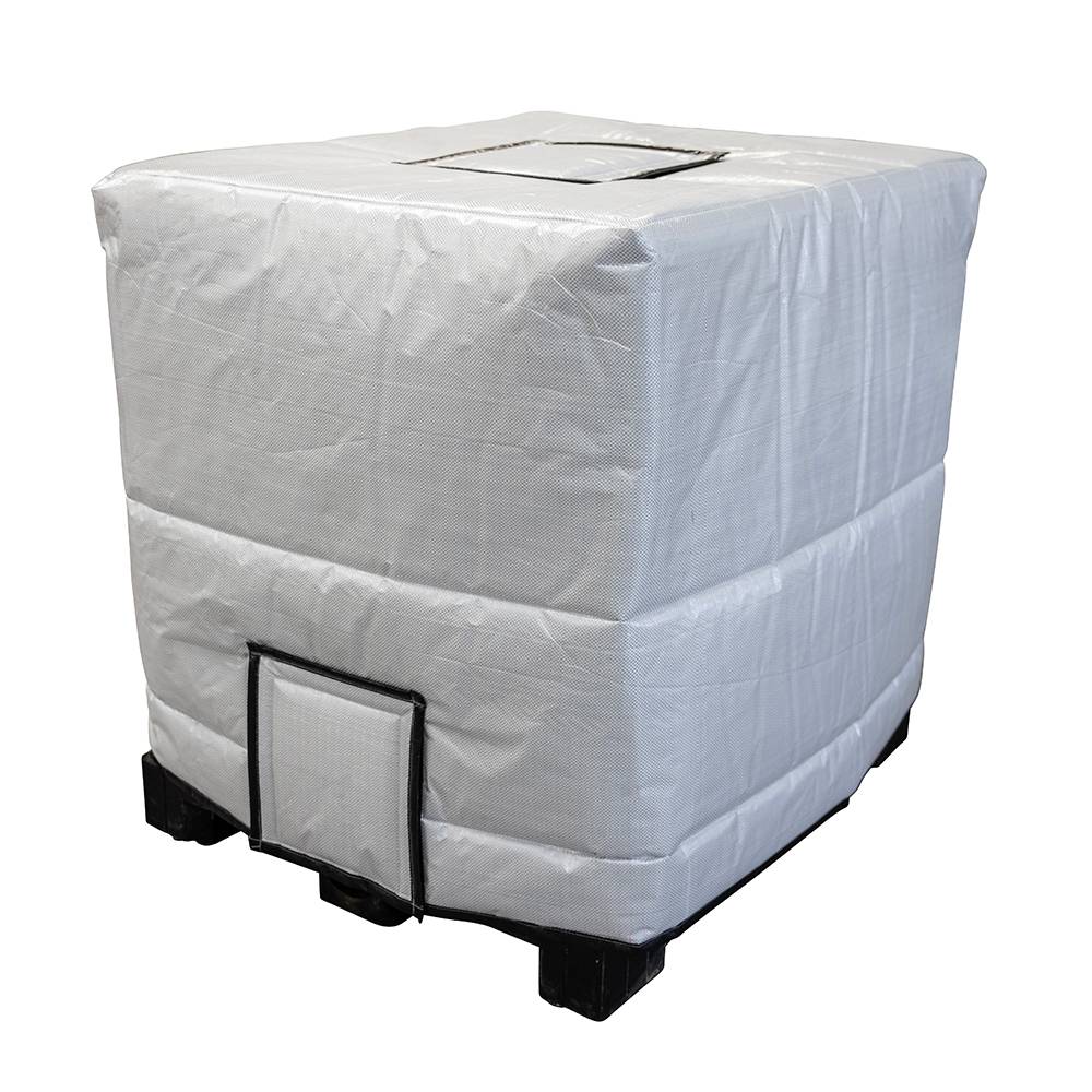 IBC-Thermohauben schützen pharmazeutische Lösungen, aktive Wirkstoffe, Lebensmittel, Chemikalien, Öl, Farben und andere temperaturempfindliche Produkte.