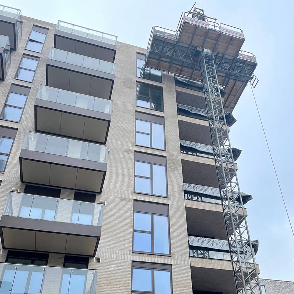 Wintermatten von Combitherm schützen das Gebäude bei Dansk Boligbyg